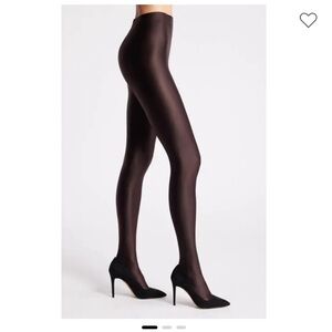 HIGH HEEL JUNGLE Mercury Shiny Opaque High Waist Tights